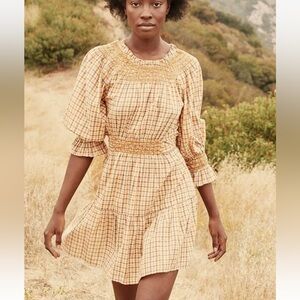 Doen Sabine Check Long Sleeve Dress